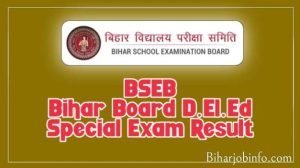BSEB D.El.Ed Exam Result 2022