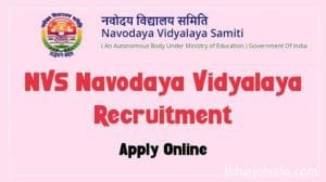 NVS Navodaya Vidyalaya Recruitment